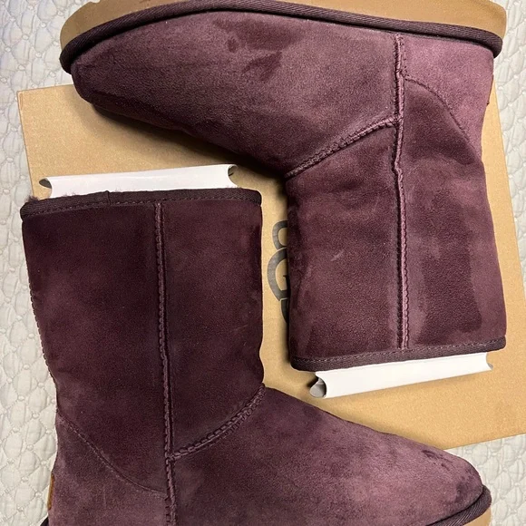 UGG Women's Classic Short II in Port (Rich Plum/purple) - Picture 3 of 9